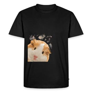 Curious Guinea Pig - Men's Premium Organic T-Shirt - black - Front - Nico (187cm)