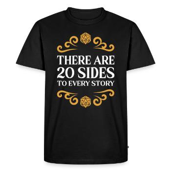 Cool Rpg D20 Dice Saying - Dice Role Gift - Men's Premium Organic T-Shirt - black - Front - Nico (187cm)