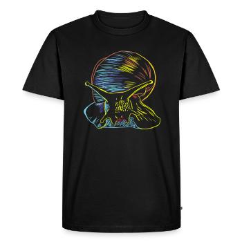 Snail Strokes - Men's Premium Organic T-Shirt - black - Front - Nico (187cm)
