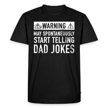 Papa plaisante drôle cadeau de fête des pères - T-shirt Premium bio Homme - noir - Devant - Nico (187cm)