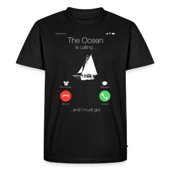 Sailboat boat sailor boat owner gift - Men's Premium Organic T-Shirt - black - Front - Nico (187cm)