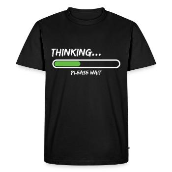 Penser s'il vous plaît attendre Chargement Penser s'il vous plaît attendre - T-shirt Premium bio Homme - noir - Devant - Nico (187cm)