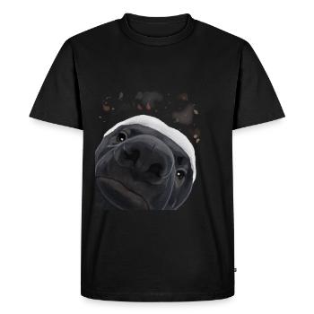 Curious Honey Badger - Men's Premium Organic T-Shirt - black - Front - Nico (187cm)