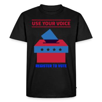Use Voix Vote Vote USA Patriot Idée cadeau - T-shirt Premium bio Homme - noir - Devant - Nico (187cm)