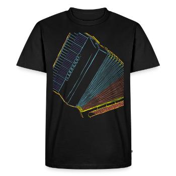 Accordéon musicien cadeau pour musiciens - T-shirt Premium bio Homme - noir - Devant - Nico (187cm)