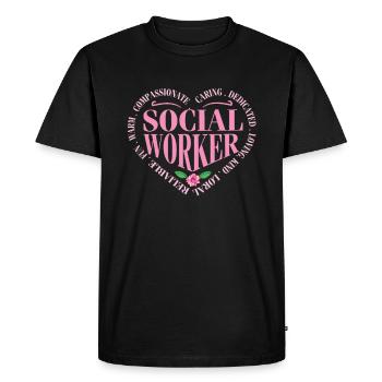 Social Worker Heart Graphic Social Worker Poison - T-shirt Premium bio Homme - noir - Devant - Nico (187cm)