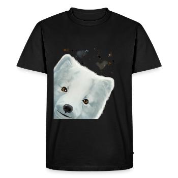 Curious Arctic Fox - Men's Premium Organic T-Shirt - black - Front - Nico (187cm)