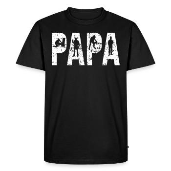 Lumberjad Dad Gift Father's Day Chainsaw - Men's Premium Organic T-Shirt - black - Front - Nico (187cm)
