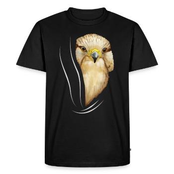 Faucon faucon fauconnerie fauconnier oiseau cadeau - T-shirt Premium bio Homme - noir - Devant - Nico (187cm)