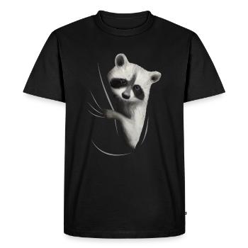 Raton laveur raton laveur raton laveur cadeau d'amant - T-shirt Premium bio Homme - noir - Devant - Nico (187cm)