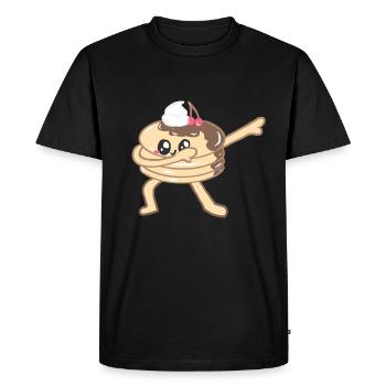 Dancing Steppes Rocking Beaten Dances Pancake - Men's Premium Organic T-Shirt - black - Front - Nico (187cm)