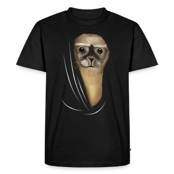 Cadeau d'amant de sceau de phoque - T-shirt Premium bio Homme - noir - Devant - Nico (187cm)