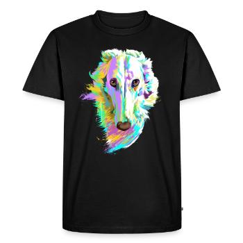 Chien de Barsoi couleur - T-shirt Premium bio Homme - noir - Devant - Nico (187cm)