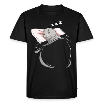Sleeping and slumbering seal - Men's Premium Organic T-Shirt - black - Front - Nico (187cm)