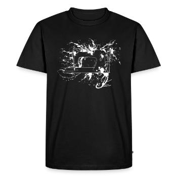 Sewing Machine - Men's Premium Organic T-Shirt - black - Front - Nico (187cm)