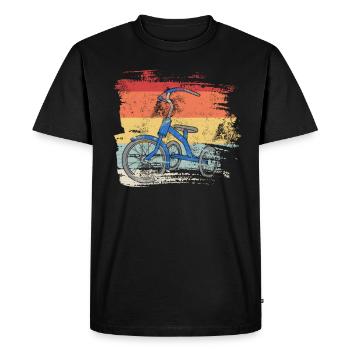 Tricycle rétro - T-shirt Premium bio Homme - noir - Devant - Nico (187cm)