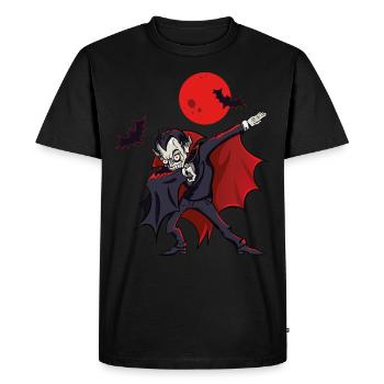 Halloween costume dabbing dab meme conception de vampire - T-shirt Premium bio Homme - noir - Devant - Nico (187cm)