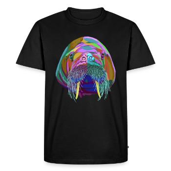 Morse - T-shirt Premium bio Homme - noir - Devant - Nico (187cm)