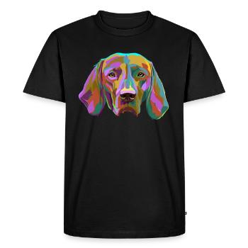Vizsla Dog splash - Men's Premium Organic T-Shirt - black - Front - Nico (187cm)