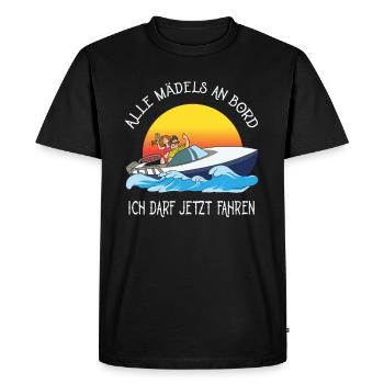 Boat license passed gift - Men's Premium Organic T-Shirt - black - Front - Nico (187cm)