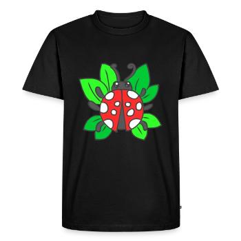 Ladybug Adoniskäfer cockchafer lucky ladybug luck - Men's Premium Organic T-Shirt - black - Front - Nico (187cm)