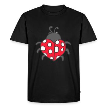 Ladybug Adoniskäfer cockchafer chanceux coccinelle chance - T-shirt Premium bio Homme - noir - Devant - Nico (187cm)