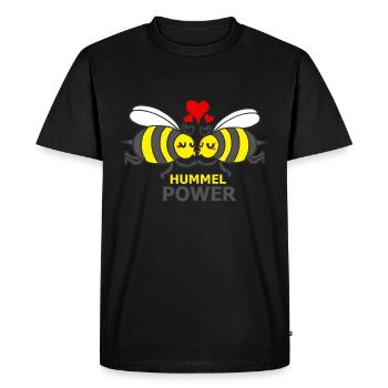 HUMMEL - Männer Premium Bio T-Shirt - Schwarz - Vorne - Nico (187cm)