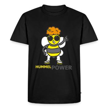 HUMMEL - Männer Premium Bio T-Shirt - Schwarz - Vorne - Nico (187cm)