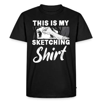 My drawing shirt otaku manga drawing anime - Men's Premium Organic T-Shirt - black - Front - Nico (187cm)