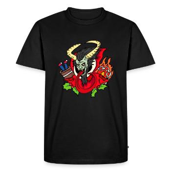 KRAMPUS - T-shirt Premium bio Homme - noir - Devant - Nico (187cm)