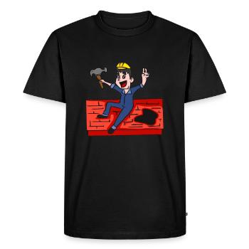 COUVERTURE - T-shirt Premium bio Homme - noir - Devant - Nico (187cm)