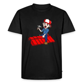 COUVERTURE - T-shirt Premium bio Homme - noir - Devant - Nico (187cm)