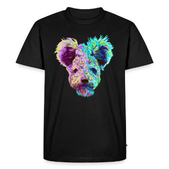 Splash Pumi chien - T-shirt Premium bio Homme - noir - Devant - Nico (187cm)