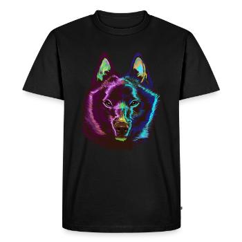 Splash Schipperke Dog - Men's Premium Organic T-Shirt - black - Front - Nico (187cm)