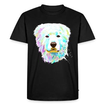 Splash Maremma Sheepdog Dog - Men's Premium Organic T-Shirt - black - Front - Nico (187cm)