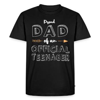 Proud Papa Official Ado Famille Matching - T-shirt Premium bio Homme - noir - Devant - Nico (187cm)