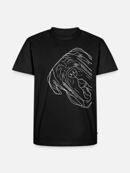 Curious Neapolitan Mastiff Dog - Men's Premium Organic T-Shirt - black