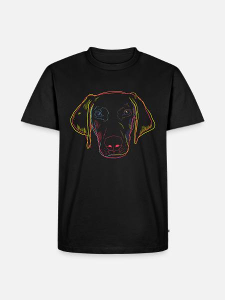 Strokes Weimaraner Dog - Men's Premium Organic T-Shirt - black