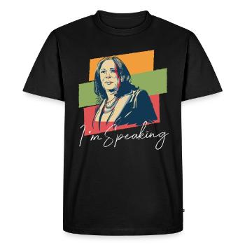 Kamala Harris I’m Speaking - Men's Premium Organic T-Shirt - black - Front - Nico (187cm)