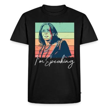 Kamala Harris I’m Speaking - Men's Premium Organic T-Shirt - black - Front - Nico (187cm)