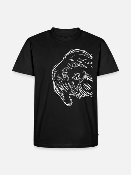 Curious Tibetan Terrier Dog - Men's Premium Organic T-Shirt - black