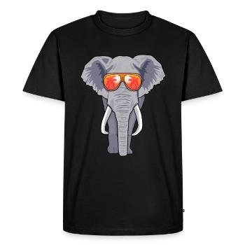 Elephant sunglasses summer - Men's Premium Organic T-Shirt - black - Front - Nico (187cm)