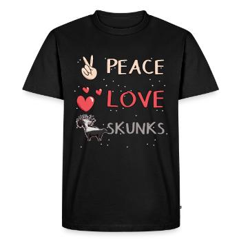 Le putois Love Skunks - T-shirt Premium bio Homme - noir - Devant - Nico (187cm)