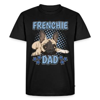 French Bulldog Frenchie Dad - Men's Premium Organic T-Shirt - black - Front - Nico (187cm)
