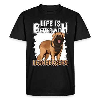 Leonberger Life Is Better With Leonbergers - T-shirt Premium bio Homme - noir - Devant - Nico (187cm)