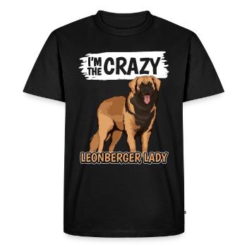 Leonberger I’m The Crazy Leonberger Lady - T-shirt Premium bio Homme - noir - Devant - Nico (187cm)