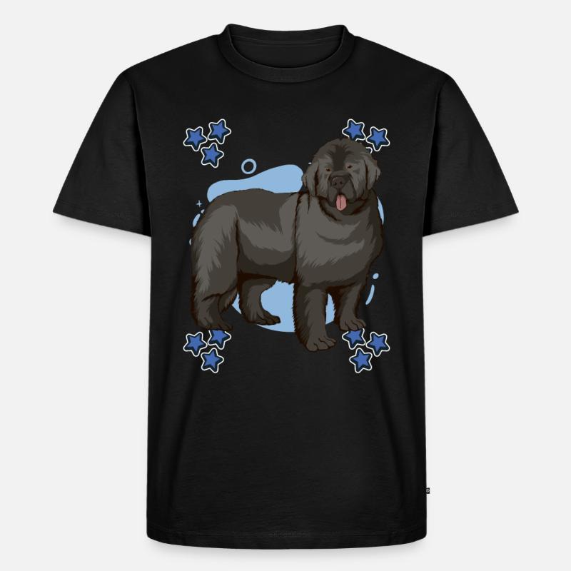 Neufundländer Newfoundland Blue Design - Männer Premium Bio T-Shirt - Schwarz