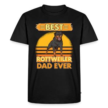 Rottweiler Best Rottweiler Dad Ever - Men's Premium Organic T-Shirt - black - Front - Nico (187cm)