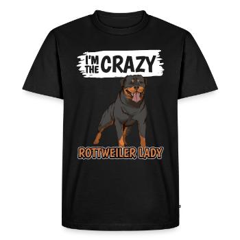 Rottweiler I’m The Crazy Rottweiler Lady - T-shirt Premium bio Homme - noir - Devant - Nico (187cm)