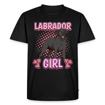 Schwarzer Labrador Labbi Labrador Girl - T-shirt Premium bio Homme - noir - Devant - Nico (187cm)